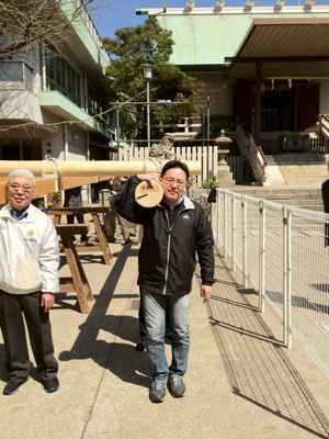 深川神明宮 宮神輿の台棒4